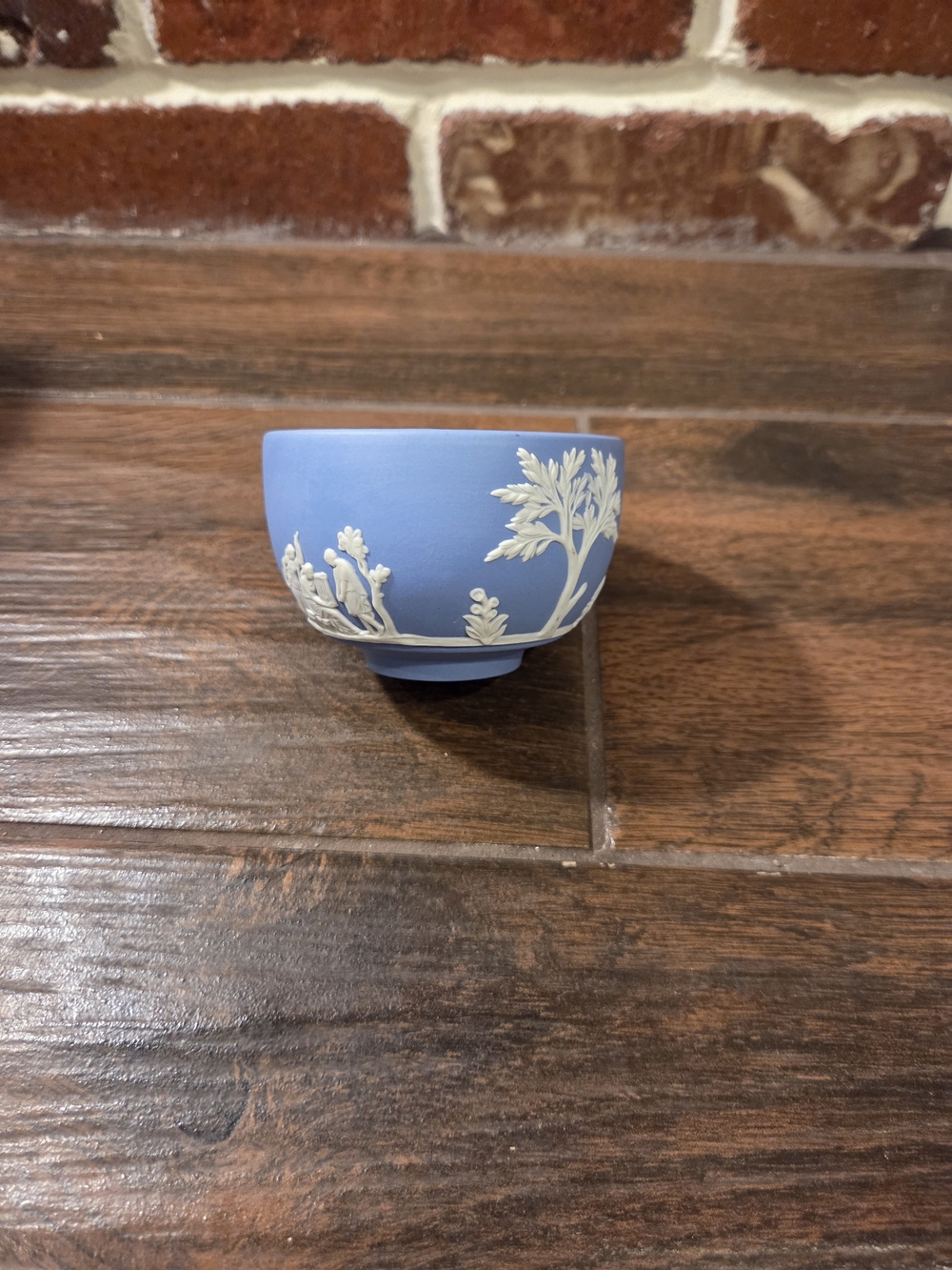 Classic Blue Wedgwood Jasperware Style Decorative Bowl